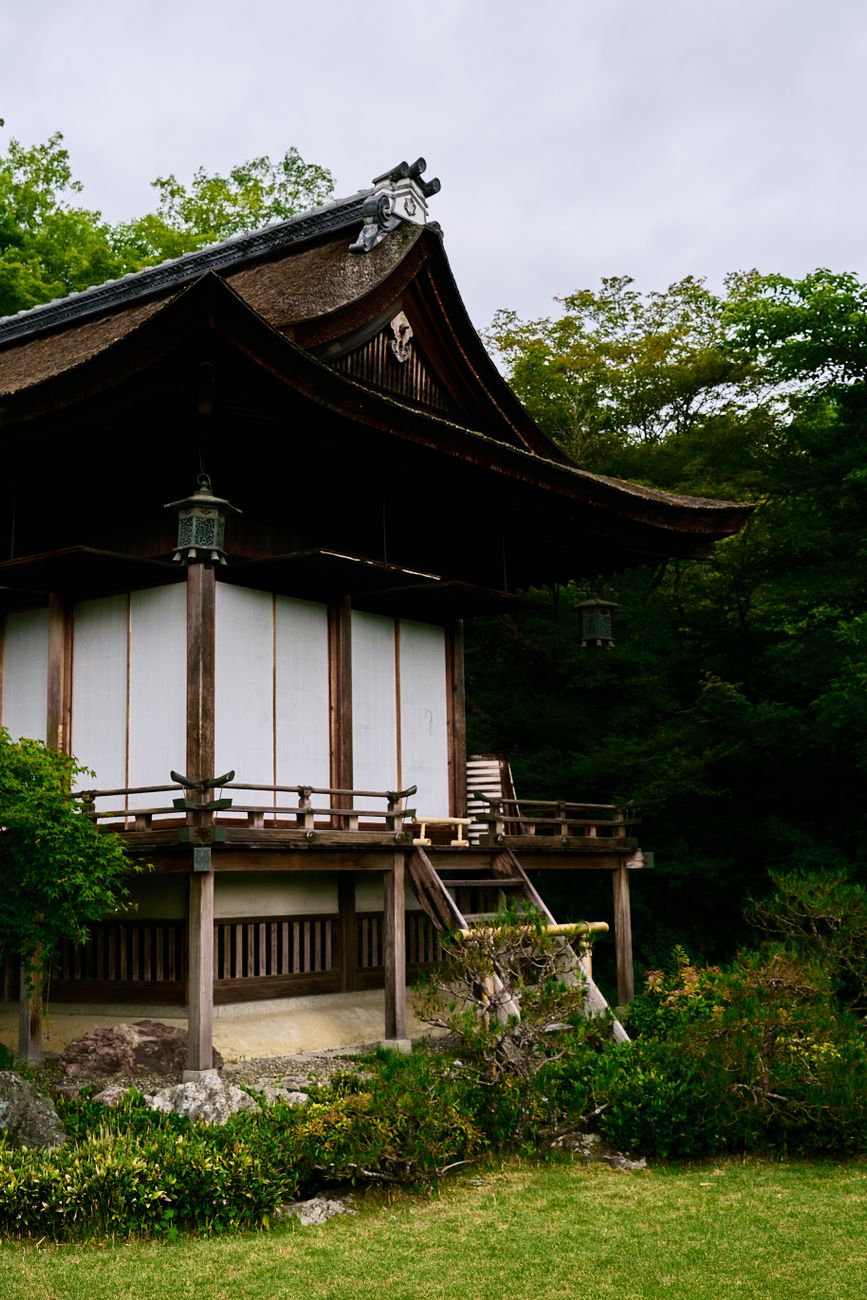 Traditional wooden tea house in Kyoto